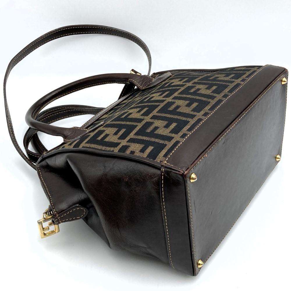 Fendi Zucca Pattern 2-Way Shoulder Bag Brown - image 5